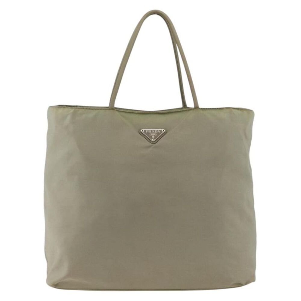 Prada Vintage Tote Tessuto Beige Nylon Tote Bag Bag